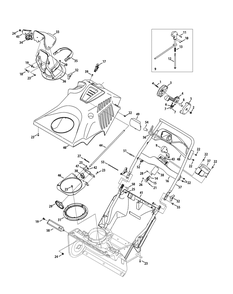 Shroud, Chute And Handle Diagram and Parts List for 1X221LHP (31AM2T6D709-31AM2T6D710-31AM2T6D713-31AM2T6D756)(2015) Cub Cadet Snow Blower